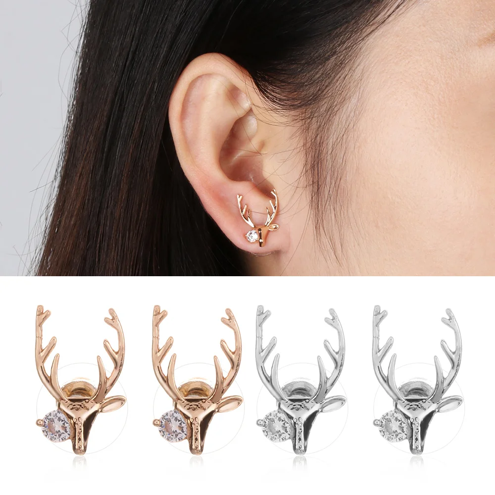 1 Pair Christmas Deer Stud Earring For Women Rhinestone Silver Rose Gold Reindeer Ear Studs Charm Gift Fashion Xmas Jewelry
1 Pair Christmas Deer Stud Earring For Women Rhinestone Silver Rose Gold Reindeer Ear Studs Charm Gift Fashion Xmas Jewelry