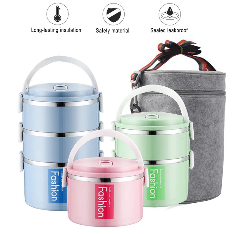 Fashion Solid Color Stainless Steel Lunch Box Thermal Insulation Bento Box Kids School Lunchbox Kitchen Stackable Food Container
Fashion Solid Color Stainless Steel Lunch Box Thermal Insulation Bento Box Kids School Lunchbox Kitchen Stackable Food Container