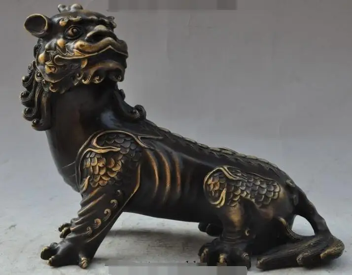 S01330 8"Chinese Bronze Feng Shui Lucky Wealth foo dog Lion PiXiu Unicorn Beast Statue B0403
S01330 8"Chinese Bronze Feng Shui Lucky Wealth foo dog Lion PiXiu Unicorn Beast Statue B0403