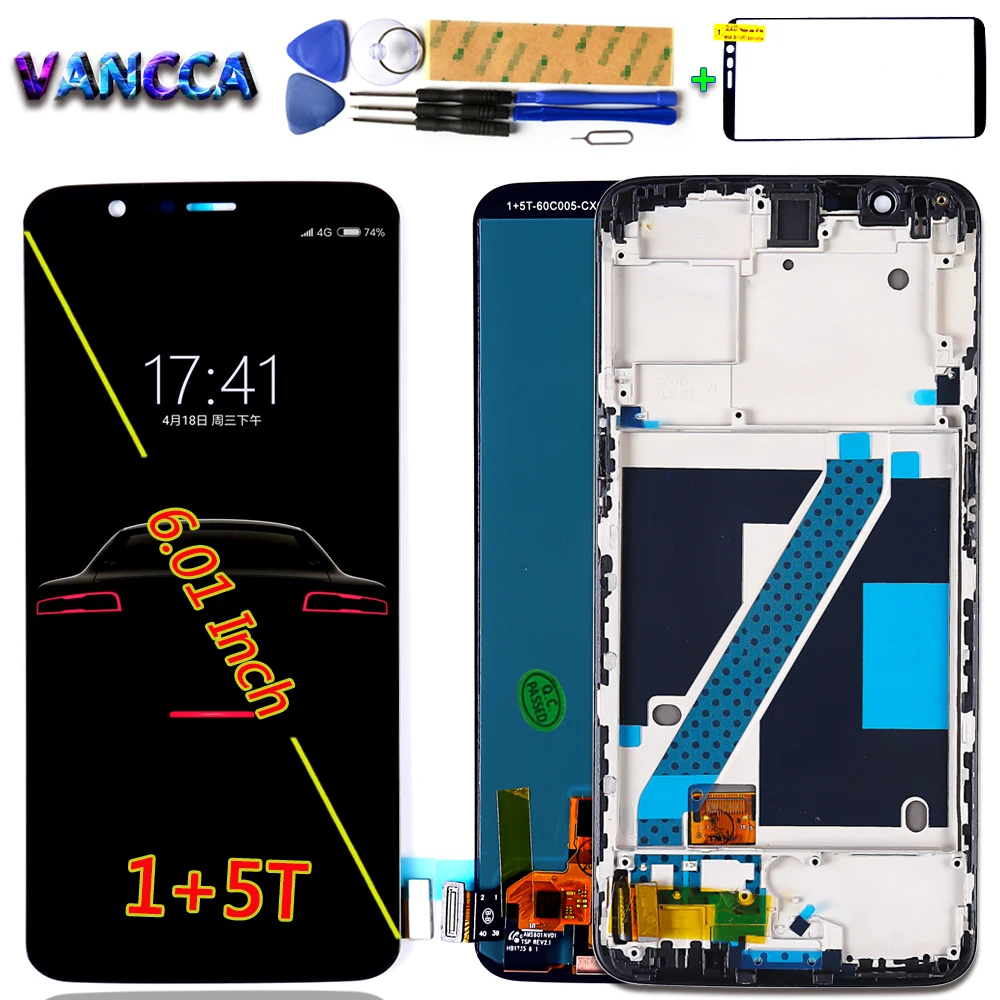 100% Tested LCD Display For Oneplus 5T A5010 touch screen 2160*1080 Digitizer Assembly 6.01 inch Free Tempered Glass and Tools
100% Tested LCD Display For Oneplus 5T A5010 touch screen 2160*1080 Digitizer Assembly 6.01 inch Free Tempered Glass and Tools