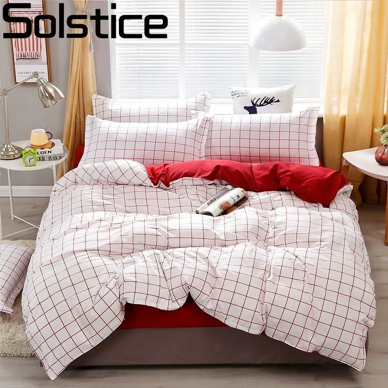 Solstice Simple White Red Small Lattice Comforter Bedding Sets Bedclothes Sets Bed Linings Duvet Cover Bed Sheet Pillowcases
Solstice Simple White Red Small Lattice Comforter Bedding Sets Bedclothes Sets Bed Linings Duvet Cover Bed Sheet Pillowcases