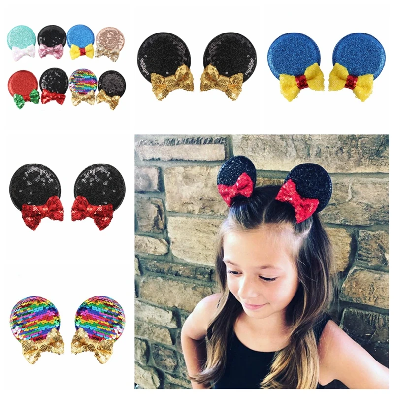 2Pcs/Set Baby Hair Clips Mickey Sequin Kids Bow Barrette Children Party Duckbill Clip Girls Princess Hairpins Newborn Photo Prop
2Pcs/Set Baby Hair Clips Mickey Sequin Kids Bow Barrette Children Party Duckbill Clip Girls Princess Hairpins Newborn Photo Prop