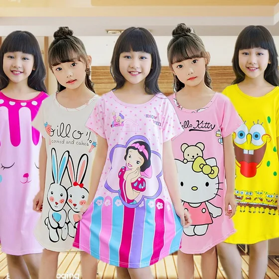 New Nightgowns sleepshirts for Girls short sleeved Princess Dress summer children cartoon sleep dress kids cute nightdress P20
New Nightgowns sleepshirts for Girls short sleeved Princess Dress summer children cartoon sleep dress kids cute nightdress P20
