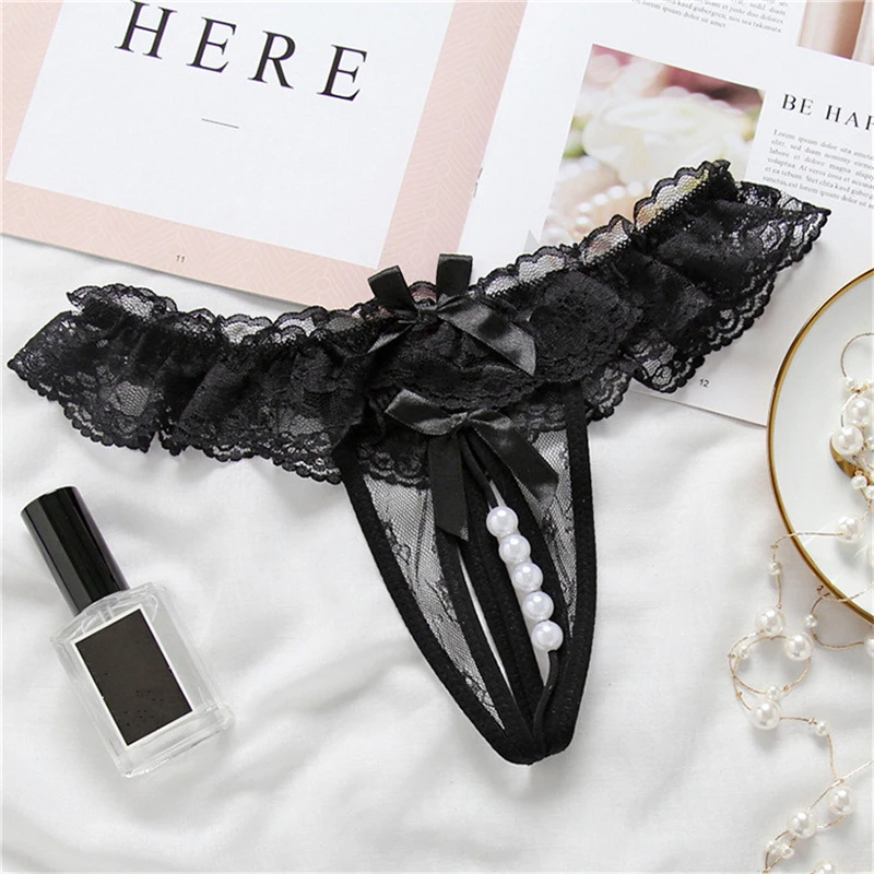 Hot Sale Beading Sexy G String Panties Sexy Women Underwear Transparent Lace Panties Thong Intimates High Quality
Hot Sale Beading Sexy G String Panties Sexy Women Underwear Transparent Lace Panties Thong Intimates High Quality