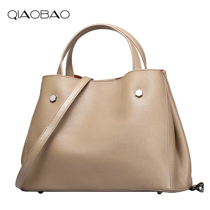 QIAOBAO Women Handbag Genuine Leather Single Shoulder Bag Simple Design Cowhide Lady Casual Shopping Composite Bag Bucket Totes
QIAOBAO Women Handbag Genuine Leather Single Shoulder Bag Simple Design Cowhide Lady Casual Shopping Composite Bag Bucket Totes