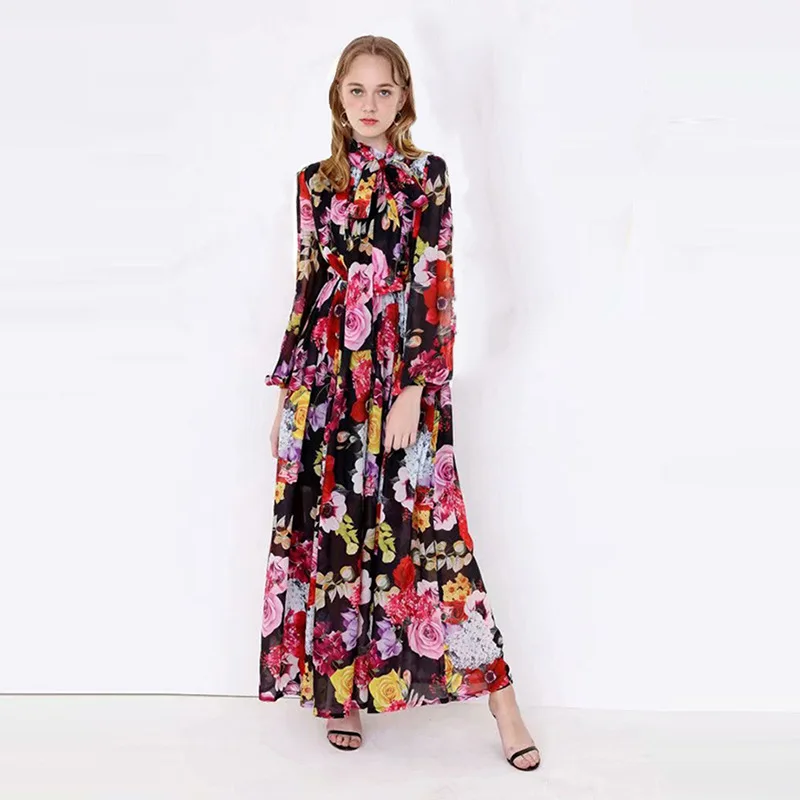 High quality 60% silk vintage dress brand new design long sleeves chiffon dress summer runways elegant maxi dress A251
High quality 60% silk vintage dress brand new design long sleeves chiffon dress summer runways elegant maxi dress A251