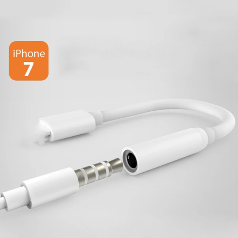 Smart Phone earphone adapter cable Stereo Splitter Converter for lightning head 3.5mm audio output iphone IOS 10.1 10.2 10.3
Smart Phone earphone adapter cable Stereo Splitter Converter for lightning head 3.5mm audio output iphone IOS 10.1 10.2 10.3