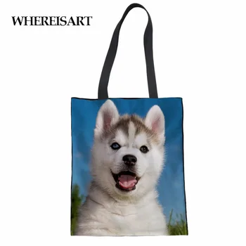 WHEREISART Dog Pattern Handbag Husky Shoulder Bags Printed Canvas Beach Bag Mochila Infantil Women Large Capacity Tote Porte bag
WHEREISART Dog Pattern Handbag Husky Shoulder Bags Printed Canvas Beach Bag Mochila Infantil Women Large Capacity Tote Porte bag