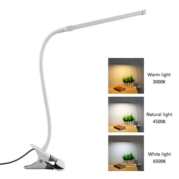 

8W 24 LEDs Eye Protect Clamp Clip Light Table Lamp Stepless Dimmable Bendable USB Powered LED Desk Lamp