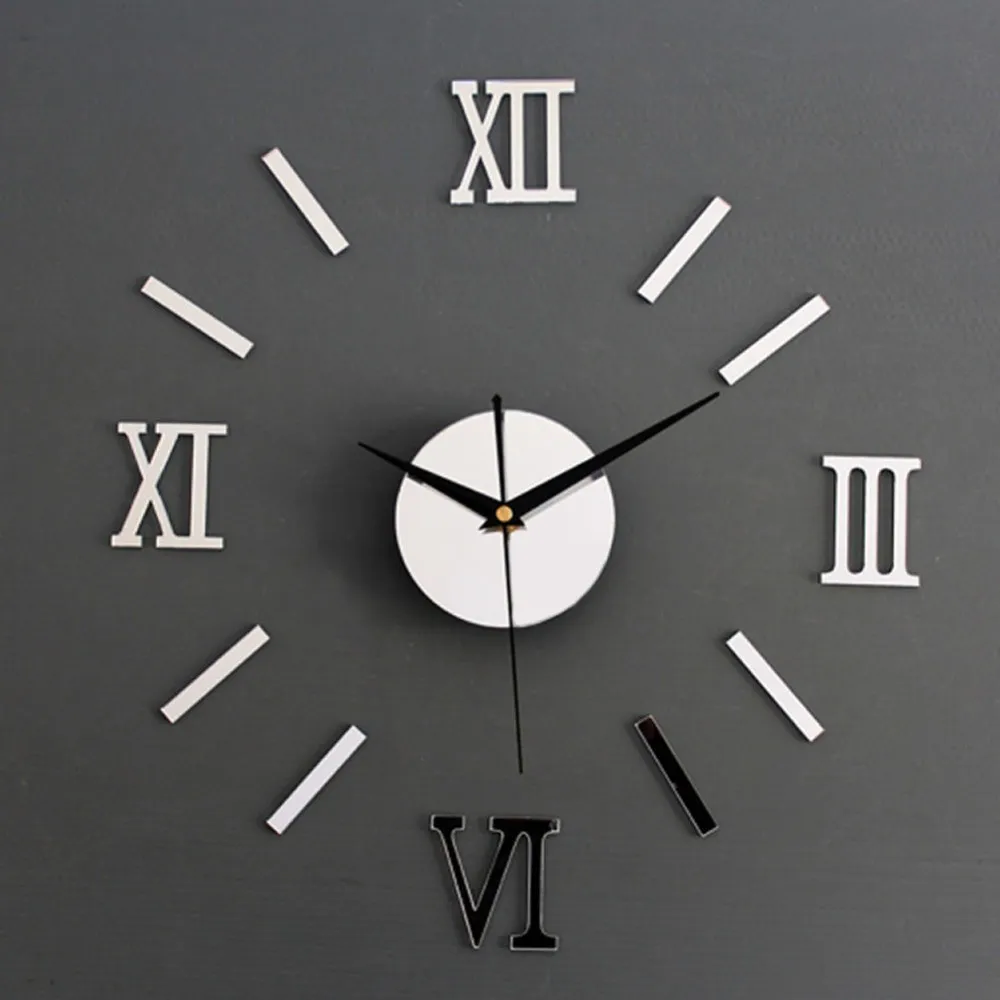 3D Big Round Acrylic Mute Roman Numerals DIY Self Adhesive Living Room Clocks Wall Clock Antique Watch Modern Design Home Decor
3D Big Round Acrylic Mute Roman Numerals DIY Self Adhesive Living Room Clocks Wall Clock Antique Watch Modern Design Home Decor