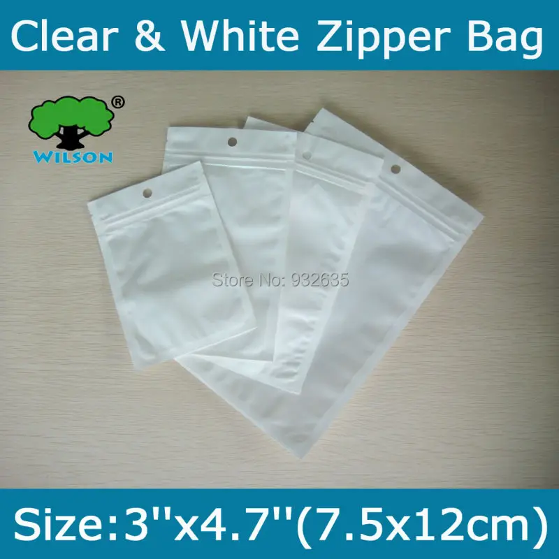 200 pcs 3''x4.7''(7.5x12cm) ip Lock White Clear Plastic Bags Resealable Hang Hole Zip Lock for data wire hole bags
200 pcs 3''x4.7''(7.5x12cm) ip Lock White Clear Plastic Bags Resealable Hang Hole Zip Lock for data wire hole bags