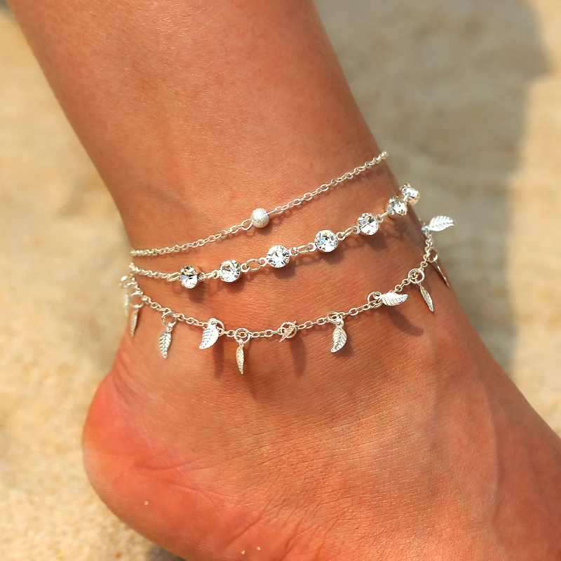 boho anklets bracelets silver crystal rhinestone lead pendant bracelets for women summer beach foot chain jewelry
boho anklets bracelets silver crystal rhinestone lead pendant bracelets for women summer beach foot chain jewelry