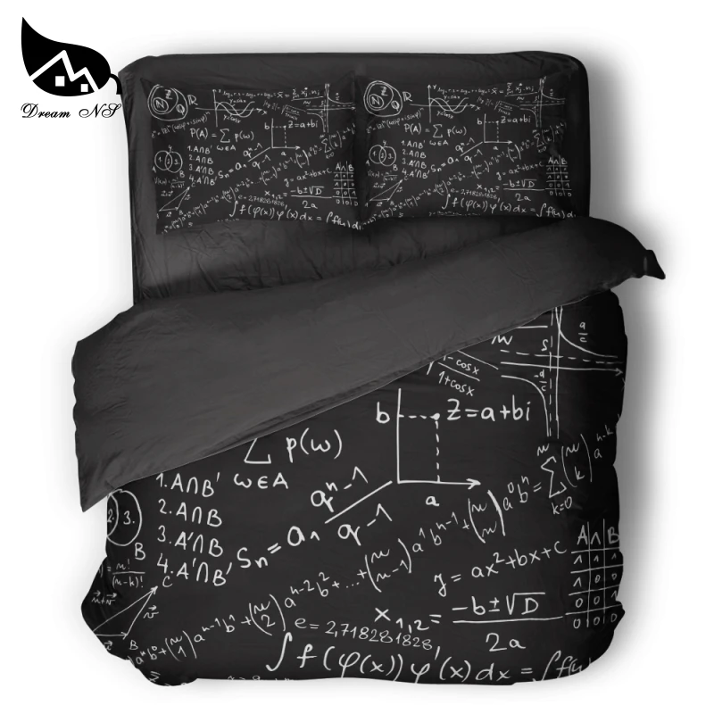 Dream NS Equation Design Mathematics Equations Black Bedding Set GEKK Sci-fi Quilt Cover Pillowcase Customized Home Textiles
Dream NS Equation Design Mathematics Equations Black Bedding Set GEKK Sci-fi Quilt Cover Pillowcase Customized Home Textiles
