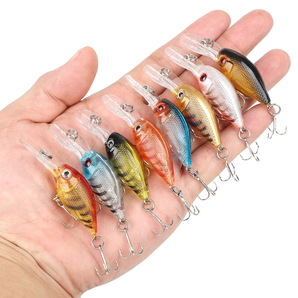 DONQL 2pcslot Minnow Fishing Lures Wobblers Crankbaits 6cm 4.7g Artificial Hard Swim Bait Wobblers For Trolling Fishing Tackle (1)