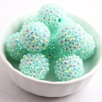 Kwoi vita Mint Green AB 20mm Chunky 100pcs/lot Resin Rhinestone Ball beads for Kids Girl Necklace Jewelry
Kwoi vita Mint Green AB 20mm Chunky 100pcs/lot Resin Rhinestone Ball beads for Kids Girl Necklace Jewelry