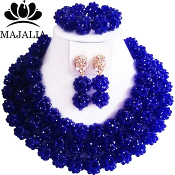 Trendy Nigerian wedding African beads jewelry set crystal Royal Blue necklace bracelet earrings A well-known brand Majalia Y-14
Trendy Nigerian wedding African beads jewelry set crystal Royal Blue necklace bracelet earrings A well-known brand Majalia Y-14