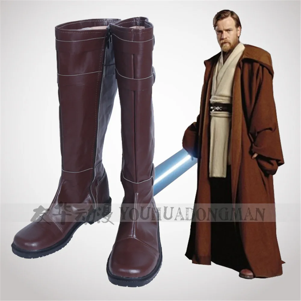 

Anime Jedi Knight Obi-Wan Anakin Skywalker Cosplay Shoes Cos Boots Handcrafted Free Shipping Custom Made