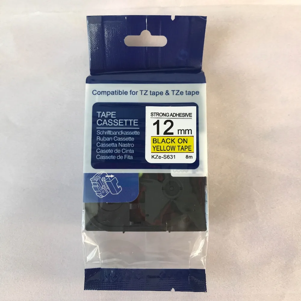 cidy compatible tze-s631 Tz-S631 tz S631 tze S631 Black on Yellow Strong Adhesive label tape used for brother printer
cidy compatible tze-s631 Tz-S631 tz S631 tze S631 Black on Yellow Strong Adhesive label tape used for brother printer