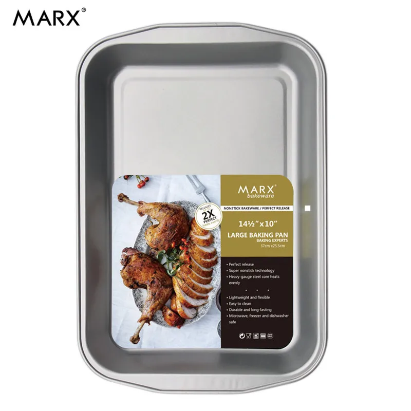 MARX 14.5 inch Silver Bread Loaf Pans Nonstick Cake Baking Tray Cookie Baking Tools Baking Oven Dish Roast Chicken Baking Pans
MARX 14.5 inch Silver Bread Loaf Pans Nonstick Cake Baking Tray Cookie Baking Tools Baking Oven Dish Roast Chicken Baking Pans