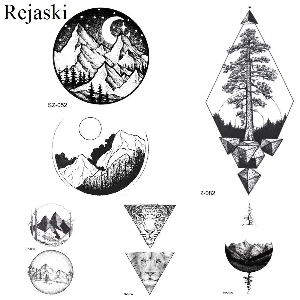 Геометрические Круглые татуировки Rejaski, наклейки для женщин, искусство на руку, временная татуировка, сосна, водонепроницаемые мужские Переводные татуировки, Лунная долина
Геометрические Круглые татуировки Rejaski, наклейки для женщин, искусство на руку, временная татуировка, сосна, водонепроницаемые мужские Переводные татуировки, Лунная долина