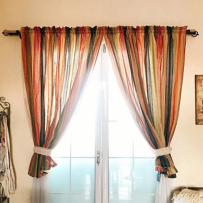 Free shipping Retro Color Aesthetics to make Old Pastoral Wind striped window curtain partition curtain living room curtain LQ
Free shipping Retro Color Aesthetics to make Old Pastoral Wind striped window curtain partition curtain living room curtain LQ