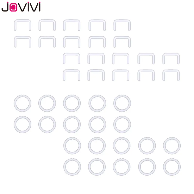 Jovivi 40Pcs 14G 16G Clear Flexible Acrylic Septum Nose Rings Retainers Bioflex Helix Cartilage Tragus Earrings Piercing Jewelry
Jovivi 40Pcs 14G 16G Clear Flexible Acrylic Septum Nose Rings Retainers Bioflex Helix Cartilage Tragus Earrings Piercing Jewelry