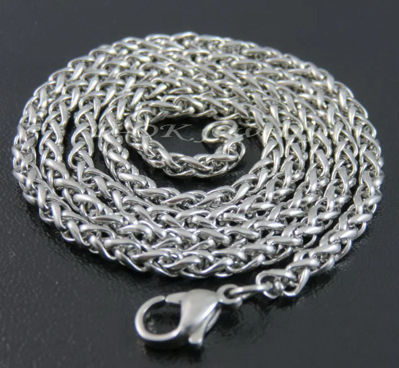 3/4/5/6mm 316L Stainless Steel Men Boy Spiga Plait Necklace, Man's Silver Tone Color Braided Chain Necklace, Fashoin Jewelry
3/4/5/6mm 316L Stainless Steel Men Boy Spiga Plait Necklace, Man's Silver Tone Color Braided Chain Necklace, Fashoin Jewelry