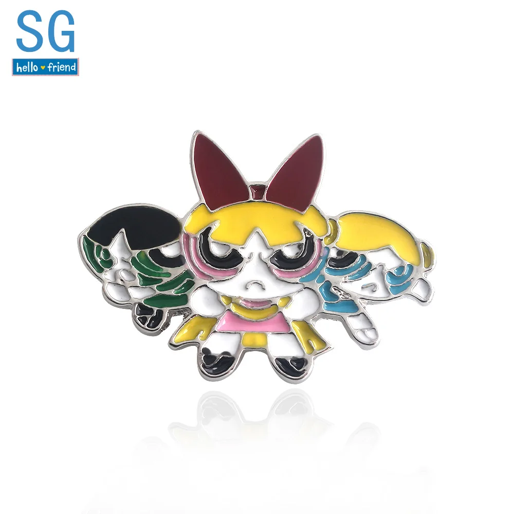 SG Hot Drop Shipping Kawaii The Powerpuff Girls Brooches Pins Kids Coat Shirt Xmas Spilla Anime Jewelry Gift
SG Hot Drop Shipping Kawaii The Powerpuff Girls Brooches Pins Kids Coat Shirt Xmas Spilla Anime Jewelry Gift