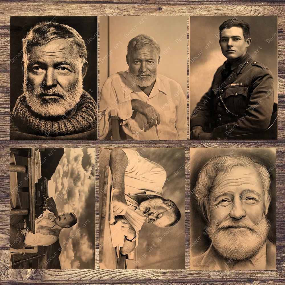 Ernest Miller Hemingway Canvas Painting Vintage Wall Pictures Kraft Posters Coated Wall Stickers Home Decoration Gift
Ernest Miller Hemingway Canvas Painting Vintage Wall Pictures Kraft Posters Coated Wall Stickers Home Decoration Gift