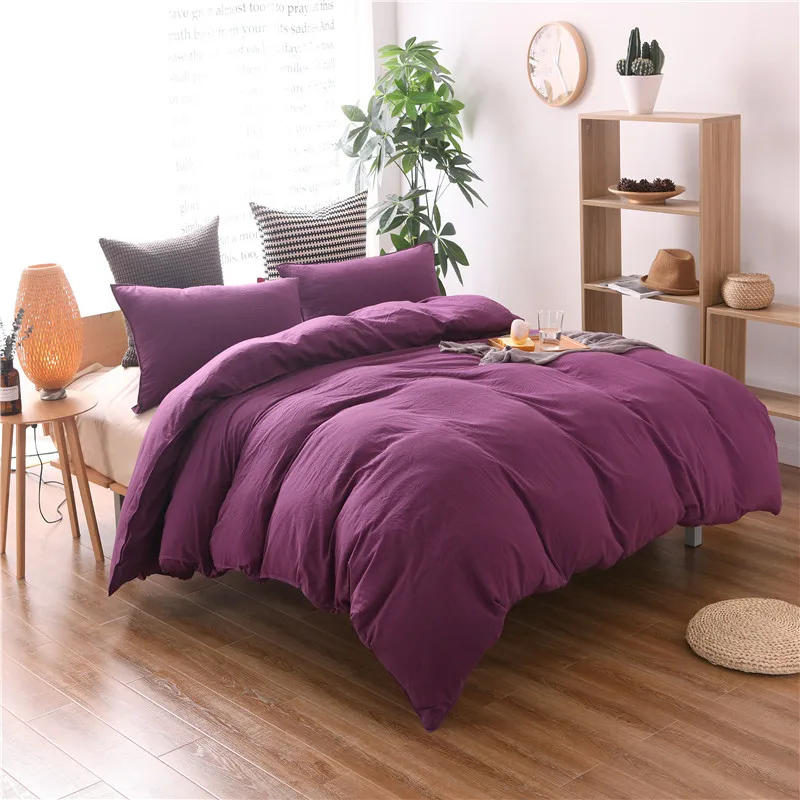 Simple explosion Pure color wash cotton bedding Three pieces set polyester fiber Grinder Home Textile Double kit Comfortable
Simple explosion Pure color wash cotton bedding Three pieces set polyester fiber Grinder Home Textile Double kit Comfortable