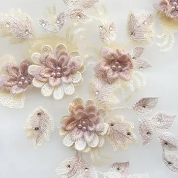 5 pieces nude pink lace applique, 3D lace applique with rhinestones bridal applique 3d flower applique
5 pieces nude pink lace applique, 3D lace applique with rhinestones bridal applique 3d flower applique
