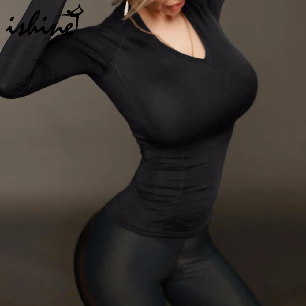 Full Sleeve Yoga Shirts Sports Tank Tops V-Neck Overshirt Clothes Femmel Summer Hedging Lady Women Sexy Slim Waist Bodycon 2017
Full Sleeve Yoga Shirts Sports Tank Tops V-Neck Overshirt Clothes Femmel Summer Hedging Lady Women Sexy Slim Waist Bodycon 2017