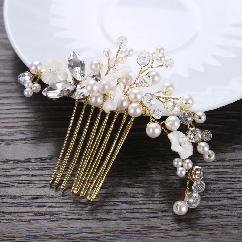 FORSEVEN Baroque Bride Alloy Golden Crystal Bridal Hair Combs Jewellery Tiara Pearl Hair Jewelry Women Wedding Hair Accessories
FORSEVEN Baroque Bride Alloy Golden Crystal Bridal Hair Combs Jewellery Tiara Pearl Hair Jewelry Women Wedding Hair Accessories
