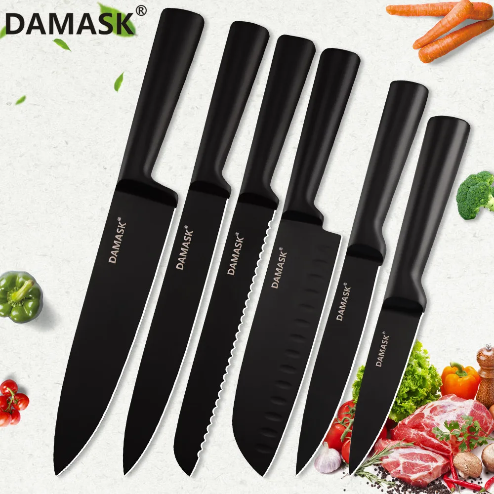 DAMASK Kitchen Knives Cleaver Stainless Steel 3Cr13 Japanese Chef Knife Sushi Cooking Meat Knife Fruit Utility Sharp Knives Set
DAMASK Kitchen Knives Cleaver Stainless Steel 3Cr13 Japanese Chef Knife Sushi Cooking Meat Knife Fruit Utility Sharp Knives Set
