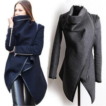 New Women Long Coat Fashion Trench Spring Woolen Overcoat Cross Irregular Zipper Long Sleeve Outerwear Coats Free shipping B502
New Women Long Coat Fashion Trench Spring Woolen Overcoat Cross Irregular Zipper Long Sleeve Outerwear Coats Free shipping B502