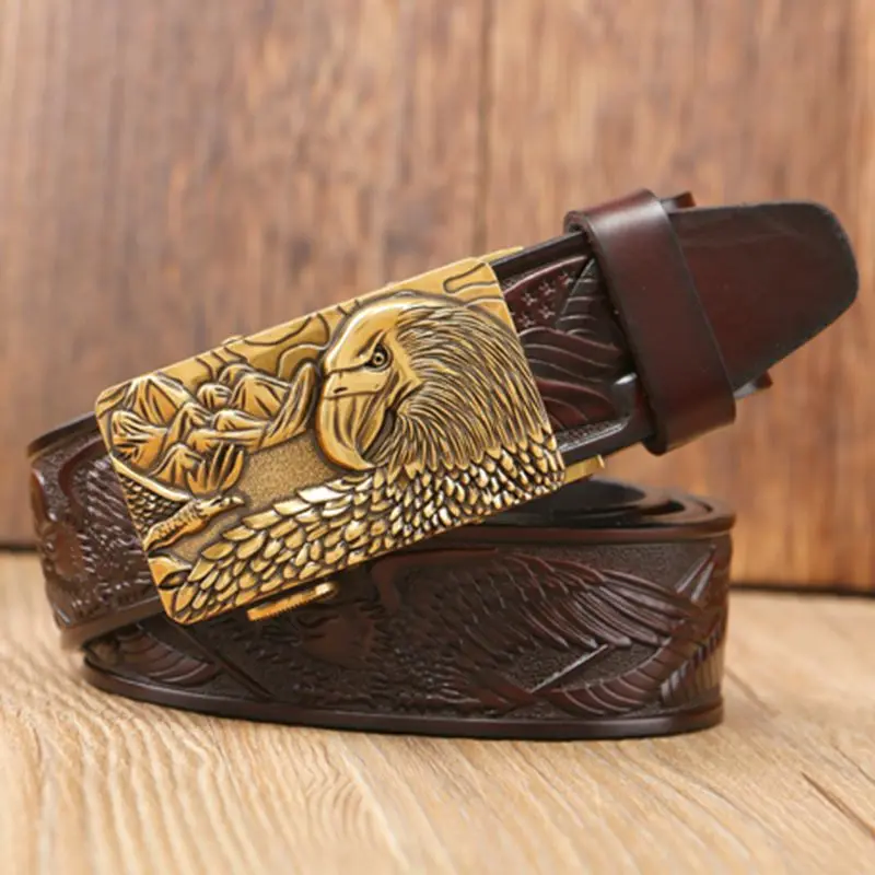 Hot sale vintage eagle style automatic buckle belts for men high quality belt women cinturones hombre stylish waist strap new
Hot sale vintage eagle style automatic buckle belts for men high quality belt women cinturones hombre stylish waist strap new