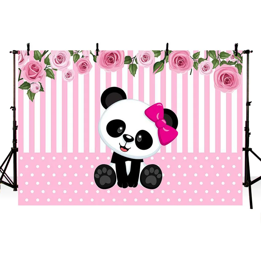 Art Fabric Photography Backdrops Custom Pink Panda Strips Flowers Dots Backgrounds Party Photo Backdrops Background Photography
Art Fabric Photography Backdrops Custom Pink Panda Strips Flowers Dots Backgrounds Party Photo Backdrops Background Photography