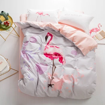 New 4pcs Flamingo Design Bedding Sets Bedclothes Textile for Bedding 100% Cotton Duvet Cover Linens Pillowcases Bed Sheets
New 4pcs Flamingo Design Bedding Sets Bedclothes Textile for Bedding 100% Cotton Duvet Cover Linens Pillowcases Bed Sheets