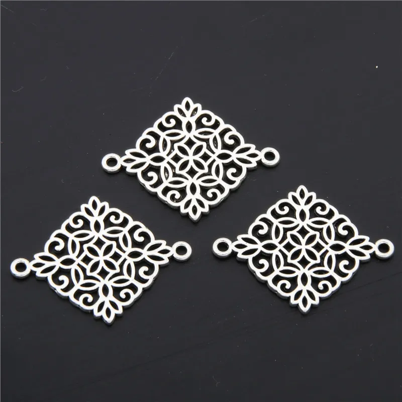 8pcs Antique Silver Filigree Square Connector Flower Charms Material DIY Jewelry Vintage Pendant A2725
8pcs Antique Silver Filigree Square Connector Flower Charms Material DIY Jewelry Vintage Pendant A2725