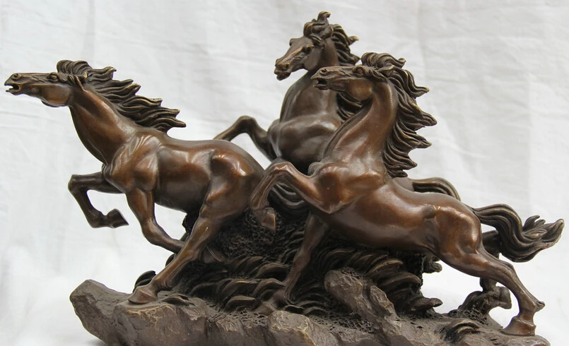 S2264 14 China Chinese Bronze Folk Zodiac Yea Tang success Horse Statue Feng Shui D0318
S2264 14 China Chinese Bronze Folk Zodiac Yea Tang success Horse Statue Feng Shui D0318