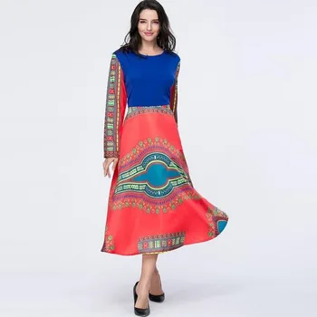 Autumn/winter 2019 New African National Style Color Dress European and American Sexy Slim Long Sleeve Round Neckline Dresses
Autumn/winter 2019 New African National Style Color Dress European and American Sexy Slim Long Sleeve Round Neckline Dresses