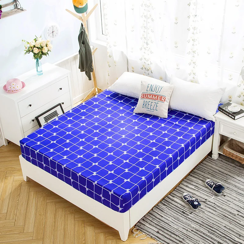 Blue Checked Butterfly Pattern 1pc Cotton Fitted Sheet Mattress Cover Printing Bedding Four Corners With Elastic Band Bed Sheet
Blue Checked Butterfly Pattern 1pc Cotton Fitted Sheet Mattress Cover Printing Bedding Four Corners With Elastic Band Bed Sheet