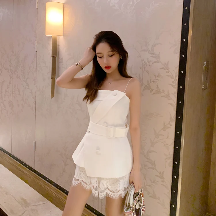 MVGIRLRU Summer Female 2 Pcs Set OL Women's Skinny Strapless Sling Tops Lace Short Pants Two-piece Set
MVGIRLRU Summer Female 2 Pcs Set OL Women's Skinny Strapless Sling Tops Lace Short Pants Two-piece Set