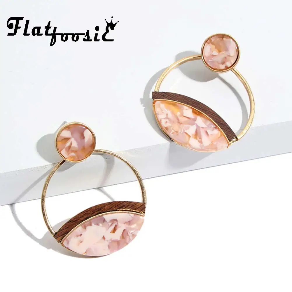 Flatfoosie Acrylic Round Drop Earrings For Women Fashion Resin Wood Gold Color Circle Large Dangle Earring Korean Party Jewelry
Flatfoosie Acrylic Round Drop Earrings For Women Fashion Resin Wood Gold Color Circle Large Dangle Earring Korean Party Jewelry