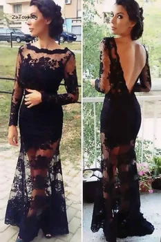Elegant Black Mermaid Evening Dress With Long Sleeves Sexy Full Lace Backless Formal Evening Dress Evening Gown For Women wear
Elegant Black Mermaid Evening Dress With Long Sleeves Sexy Full Lace Backless Formal Evening Dress Evening Gown For Women wear