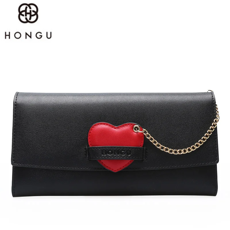 HONGU Luxury Long Cow leather Wallet For Women Famous Brands Handbags Heart Shape Coin Purse Teenage Girls Evening Clutch Bags
HONGU Luxury Long Cow leather Wallet For Women Famous Brands Handbags Heart Shape Coin Purse Teenage Girls Evening Clutch Bags