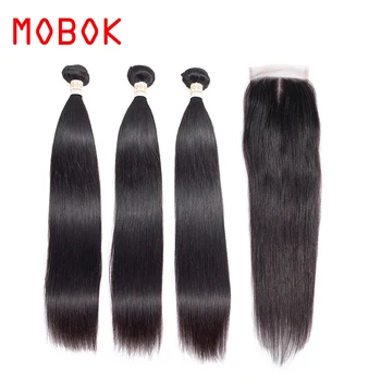 MOBOK Straight Bundles With Closure Brazilian Hair Weave Bundles With Closure Human Hair Bundles With Closure Hair Extension
MOBOK Straight Bundles With Closure Brazilian Hair Weave Bundles With Closure Human Hair Bundles With Closure Hair Extension