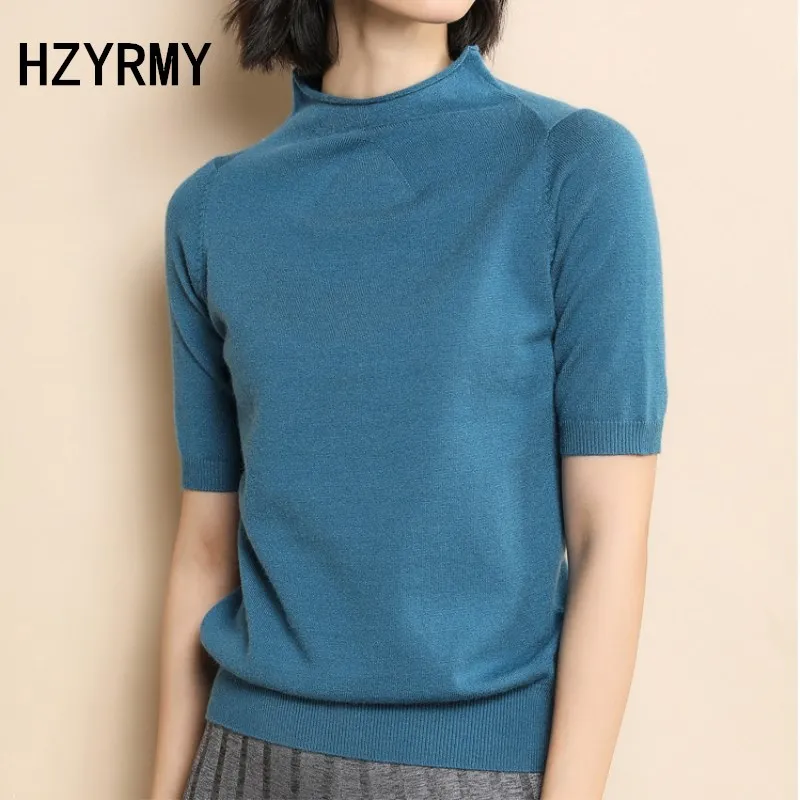 HZYRMY Spring Summer New Women's Cashmere Sweater Short Sleeve vogue Solid Color O-Neck Wool Knit Pullovers High Quality Shirt
HZYRMY Spring Summer New Women's Cashmere Sweater Short Sleeve vogue Solid Color O-Neck Wool Knit Pullovers High Quality Shirt
