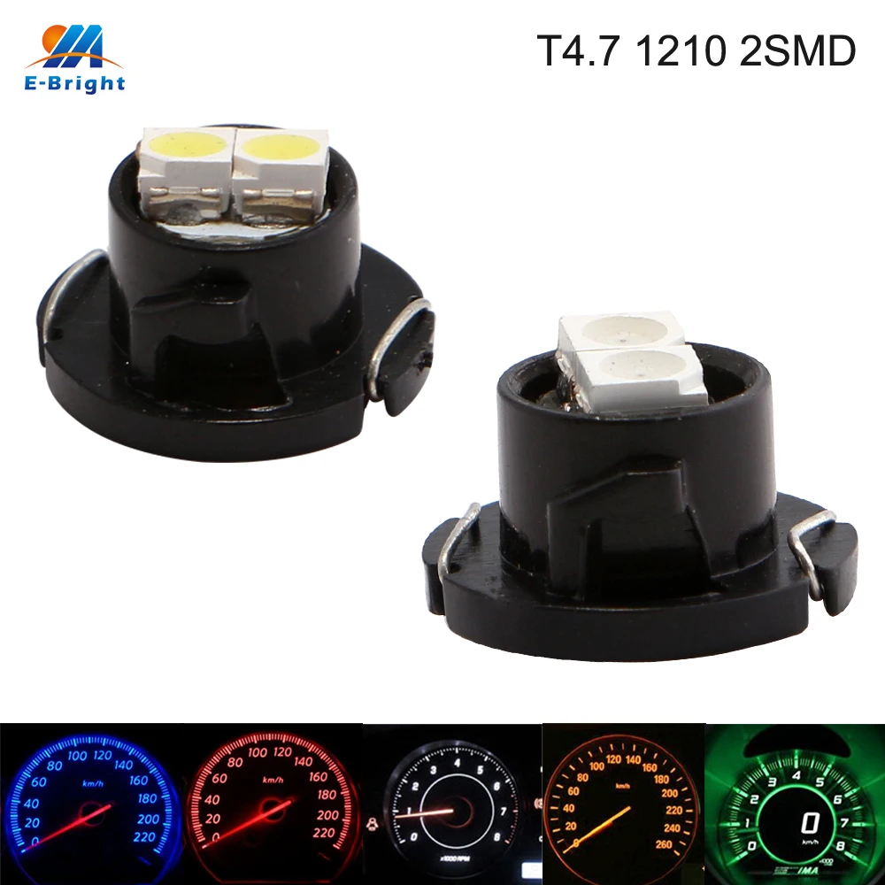 YM E-Bright 4X T4.7 1210 2 SMD 12V 3528 Dashboard Light Bulbs Interior Light White Green Red Amber Blue Mix Color 2 LED
YM E-Bright 4X T4.7 1210 2 SMD 12V 3528 Dashboard Light Bulbs Interior Light White Green Red Amber Blue Mix Color 2 LED