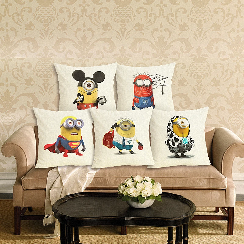 Western Style Cartoon Minion New Home Decorative Cushion Sofa Throw Pillowcase Square Cojines Cotton Linen Almofadas
Western Style Cartoon Minion New Home Decorative Cushion Sofa Throw Pillowcase Square Cojines Cotton Linen Almofadas